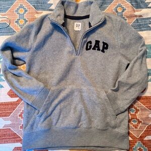 Two GAP Boys Zip-Up Gray Sweaters